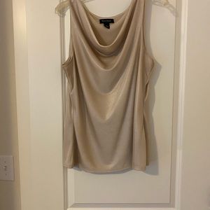 Gold Metallic Sleeveless Shell